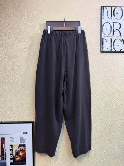 Front tie full elastic silky pants #01041