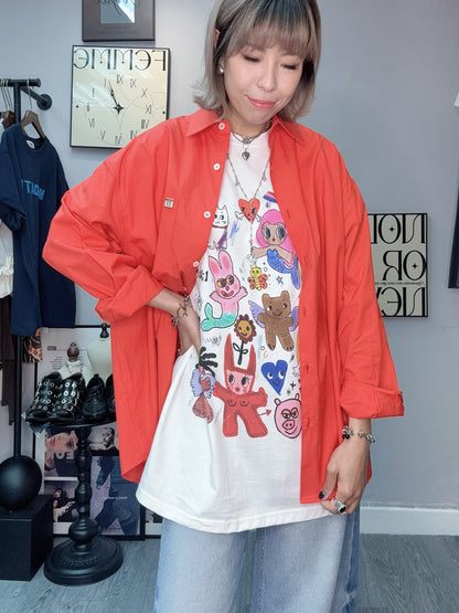 （🏷️-30%）Silver tag long shirt #00405