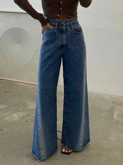 High waisted jeans