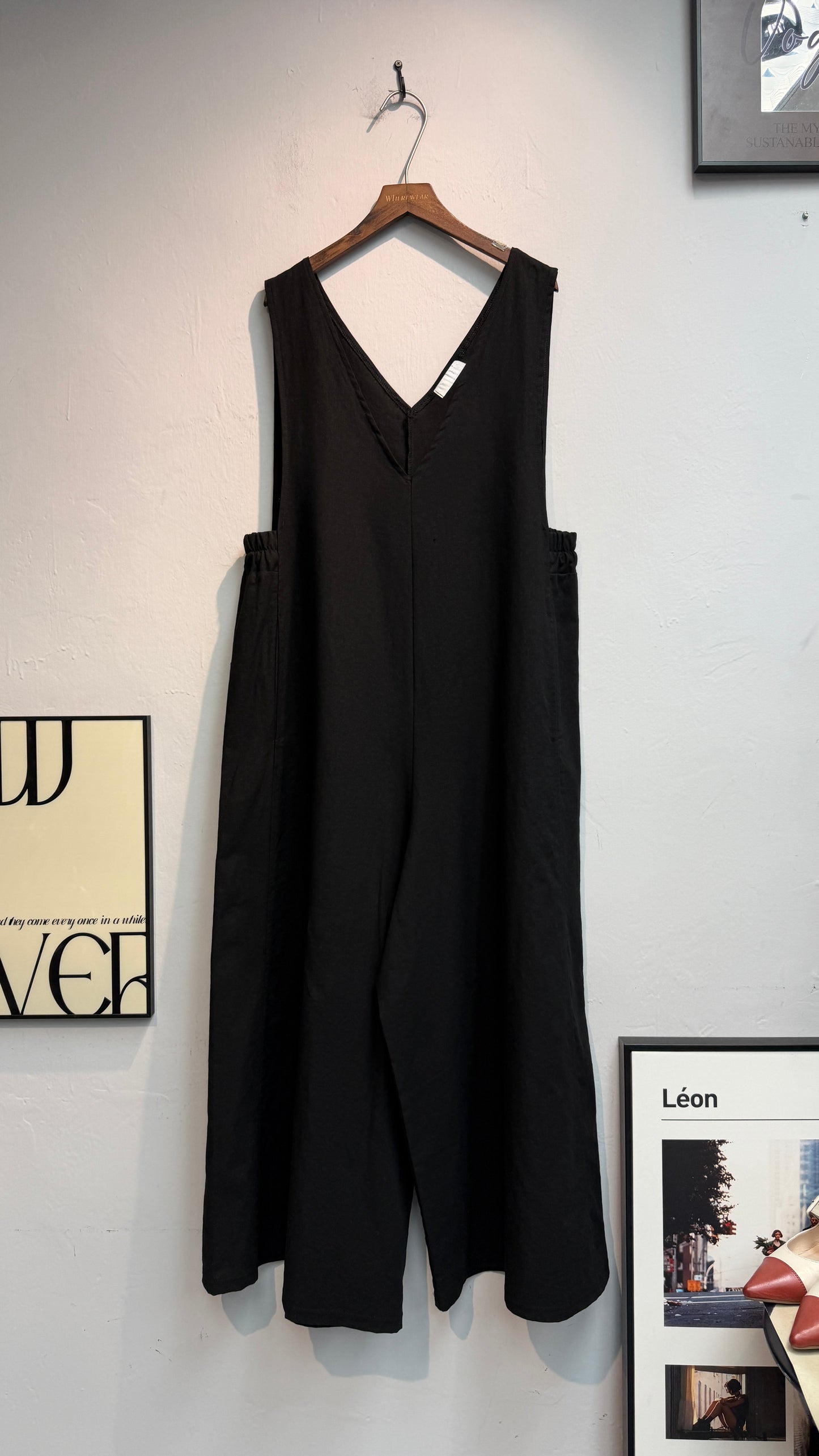 Big v neck tank jumpsuits #00747