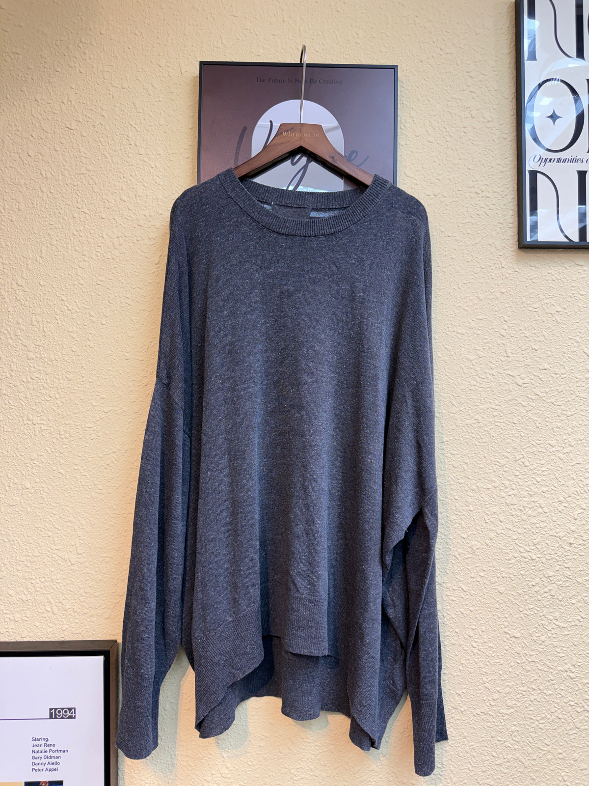 Back tag batwing knitted top #00959
