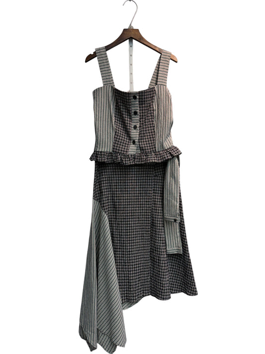 Checked tank x skirt set #00591
