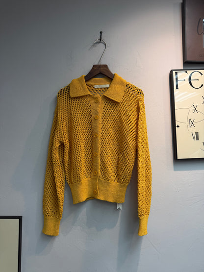 （-50% off)shirt collar knit cardigan