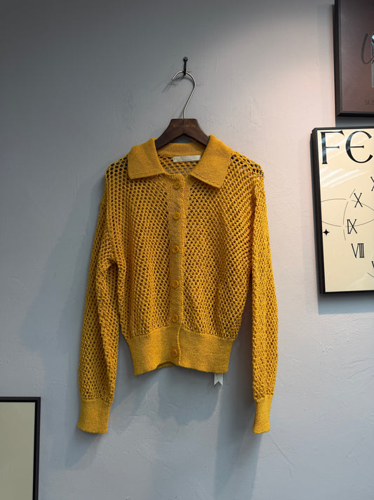 （-50% off)shirt collar knit cardigan