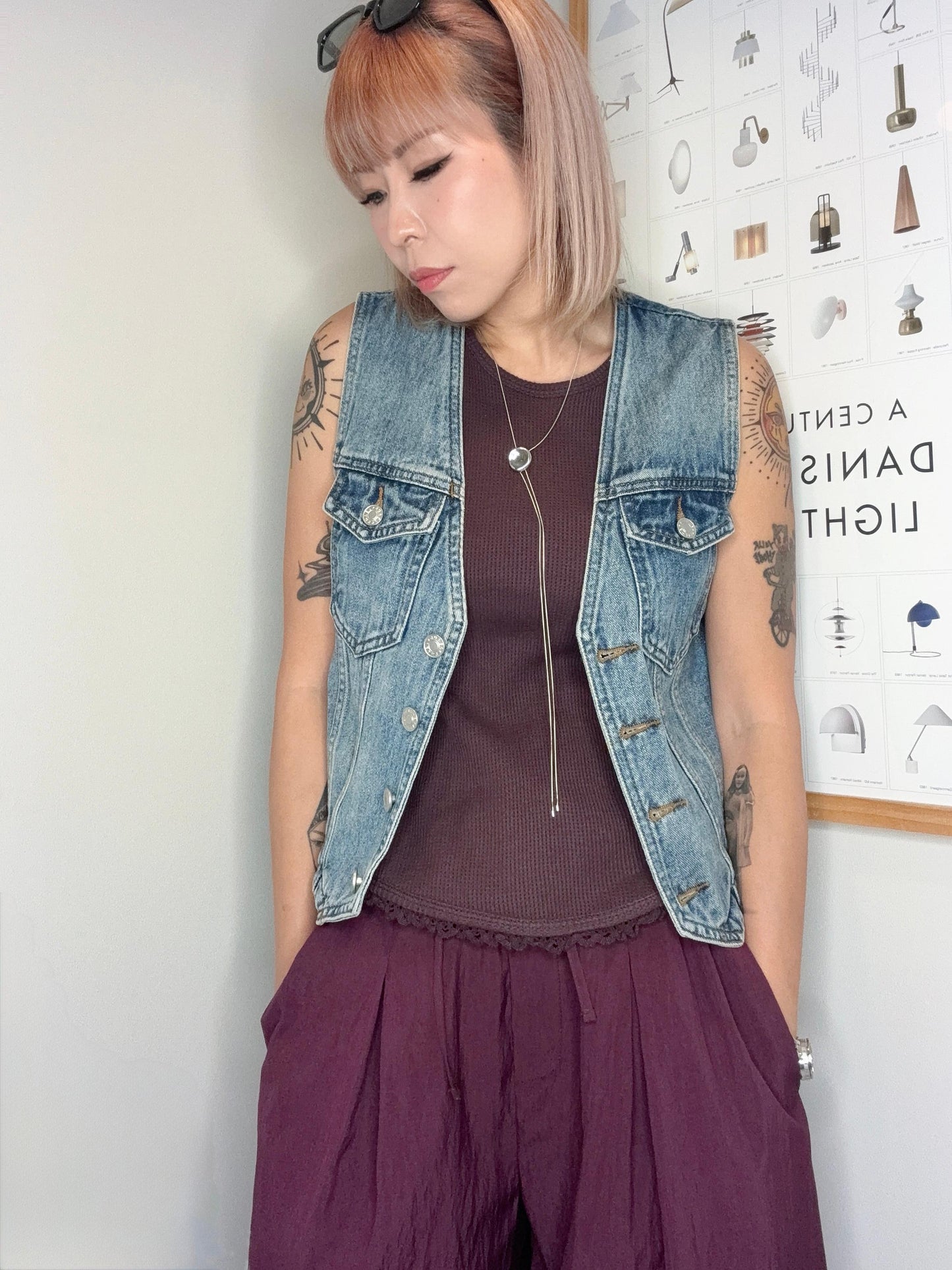 Denim vest outer #00702