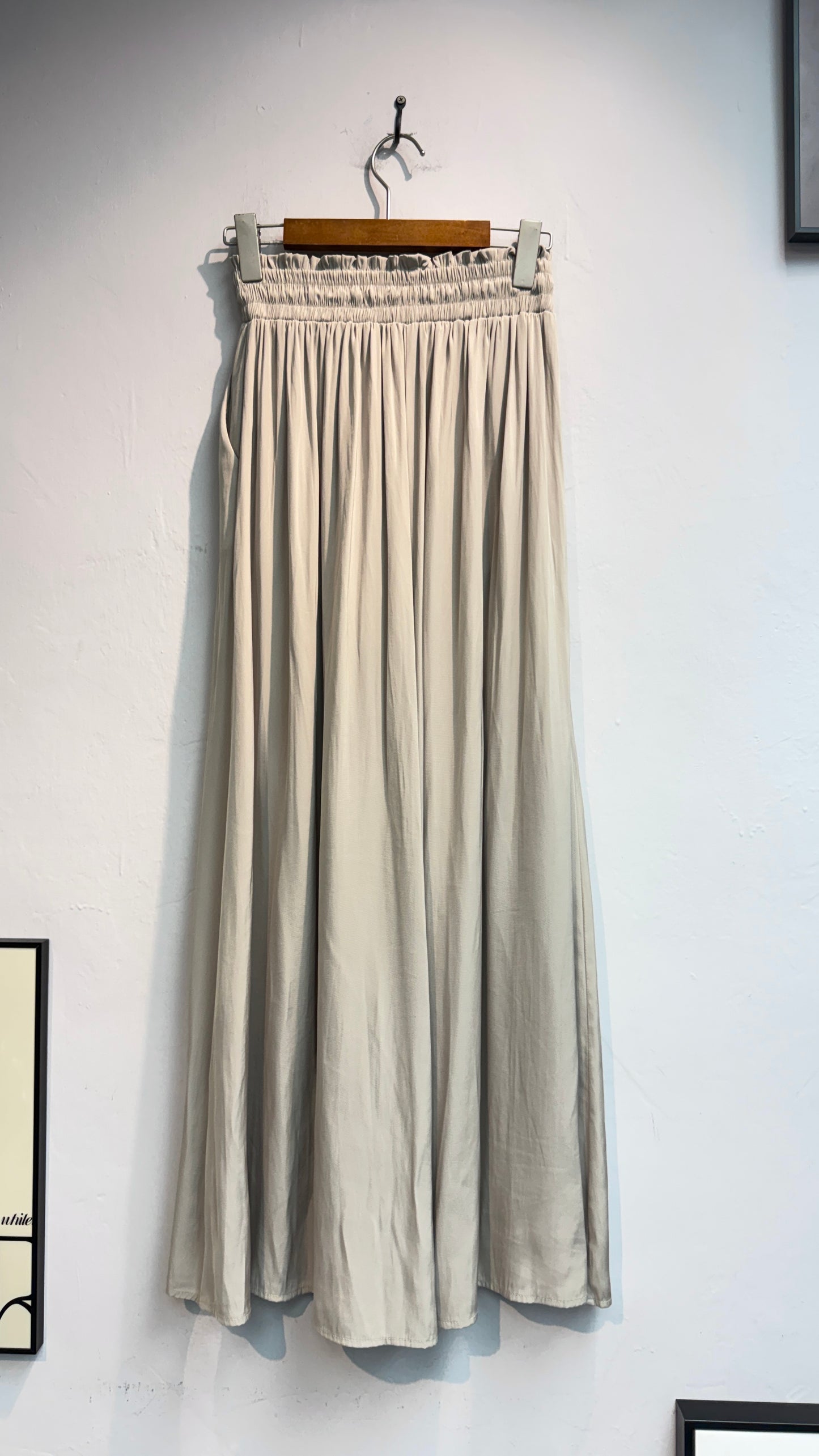 Full elastic silky pants #00751