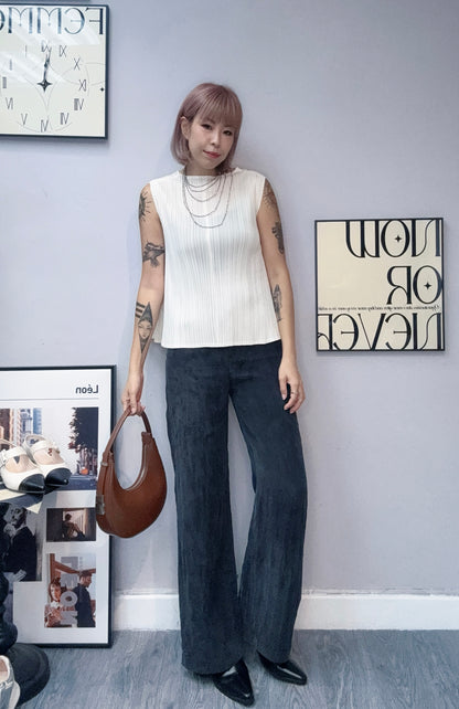 Rib sleeveless top #00831