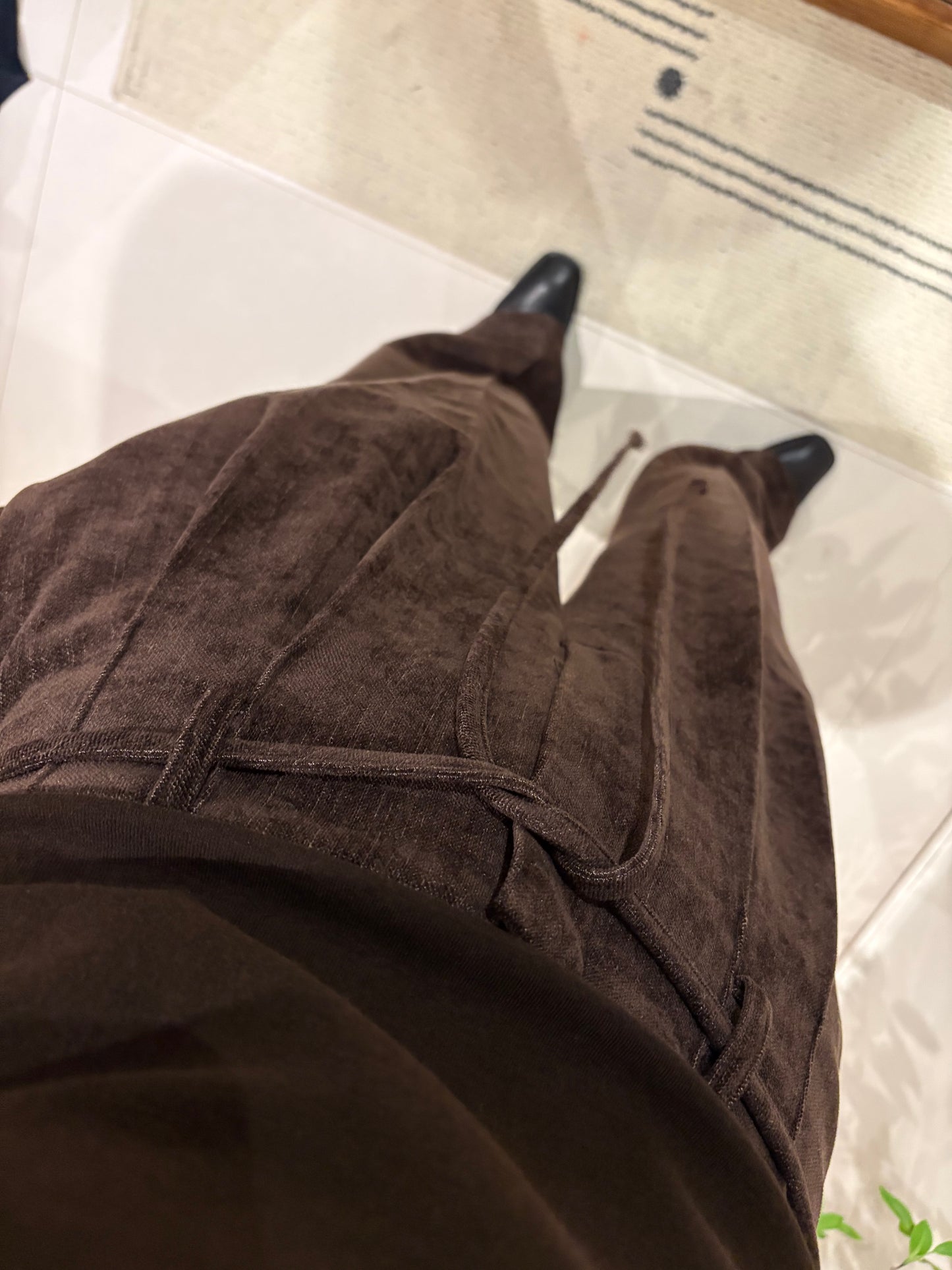 With rope corduroy pants #00010