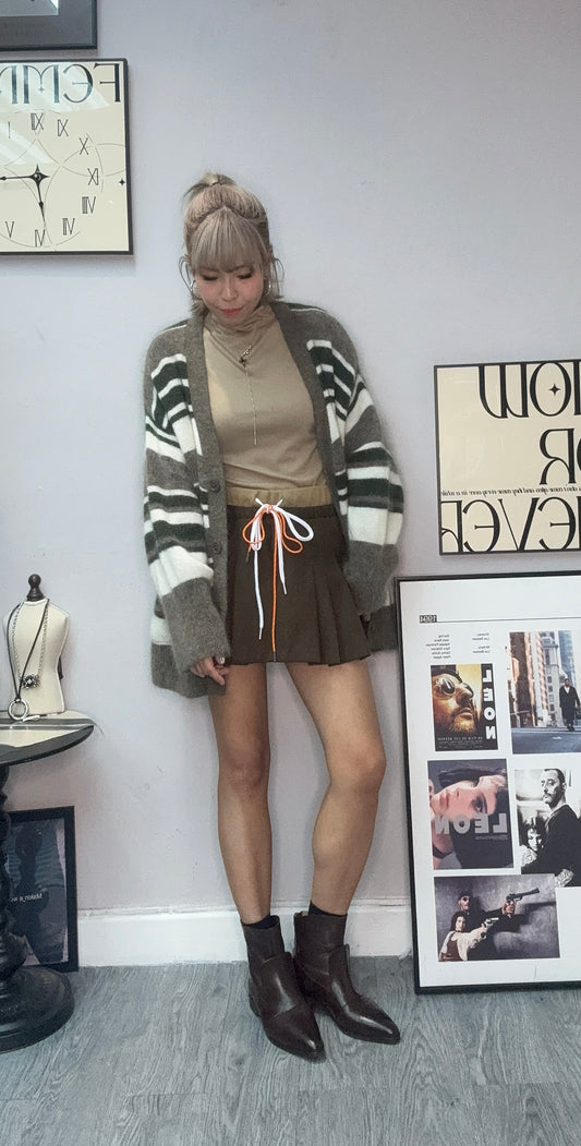 Striped wool cardigan #00054