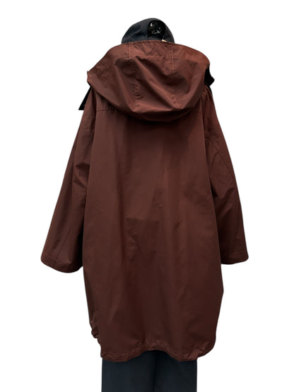 With hat zip trench coat