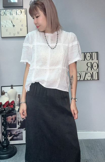 Ruffle dot blouse #00578