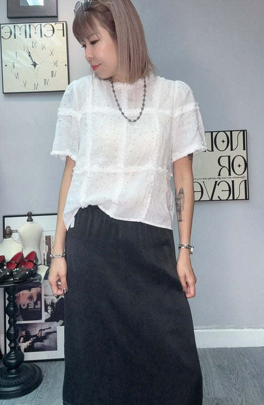 Ruffle dot blouse #00578