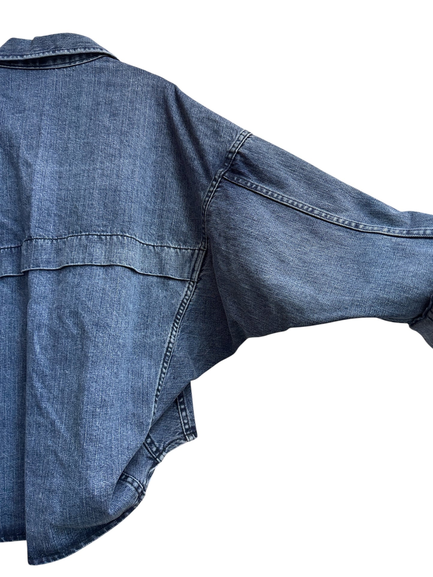 (-30% off)Batwing sleeve denim jacket