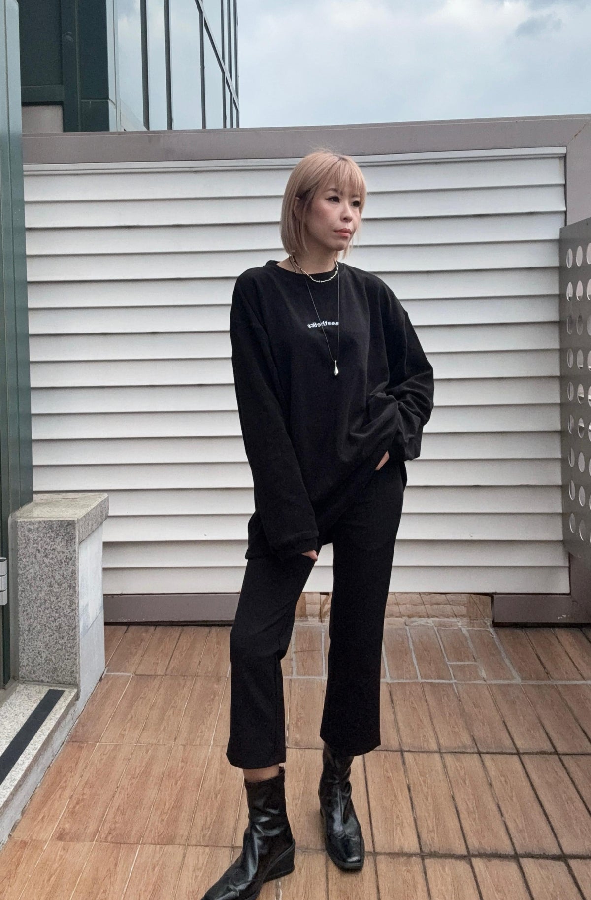 Towelling sweater #00983