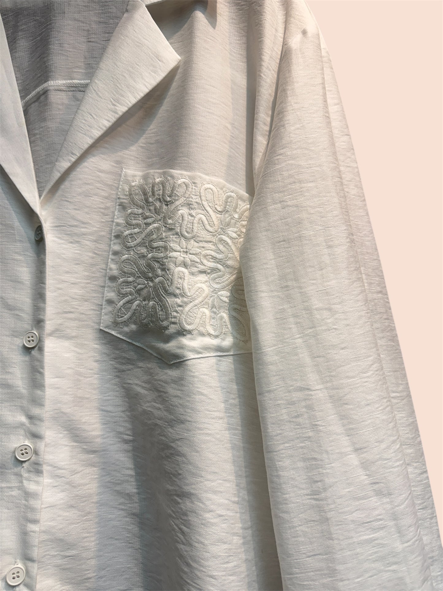 Embroidery pocket shirt #00345