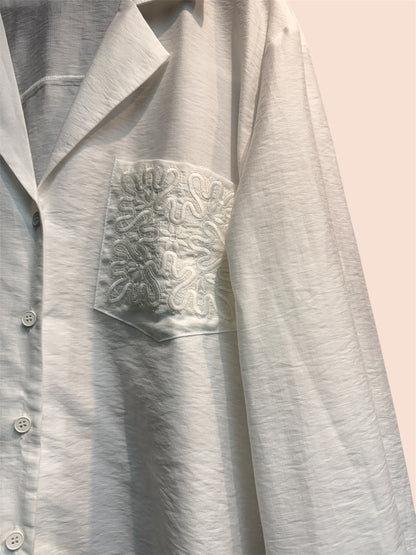 Embroidery pocket shirt #00345