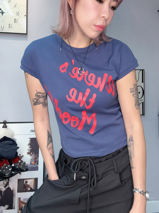 Red words tee #00442