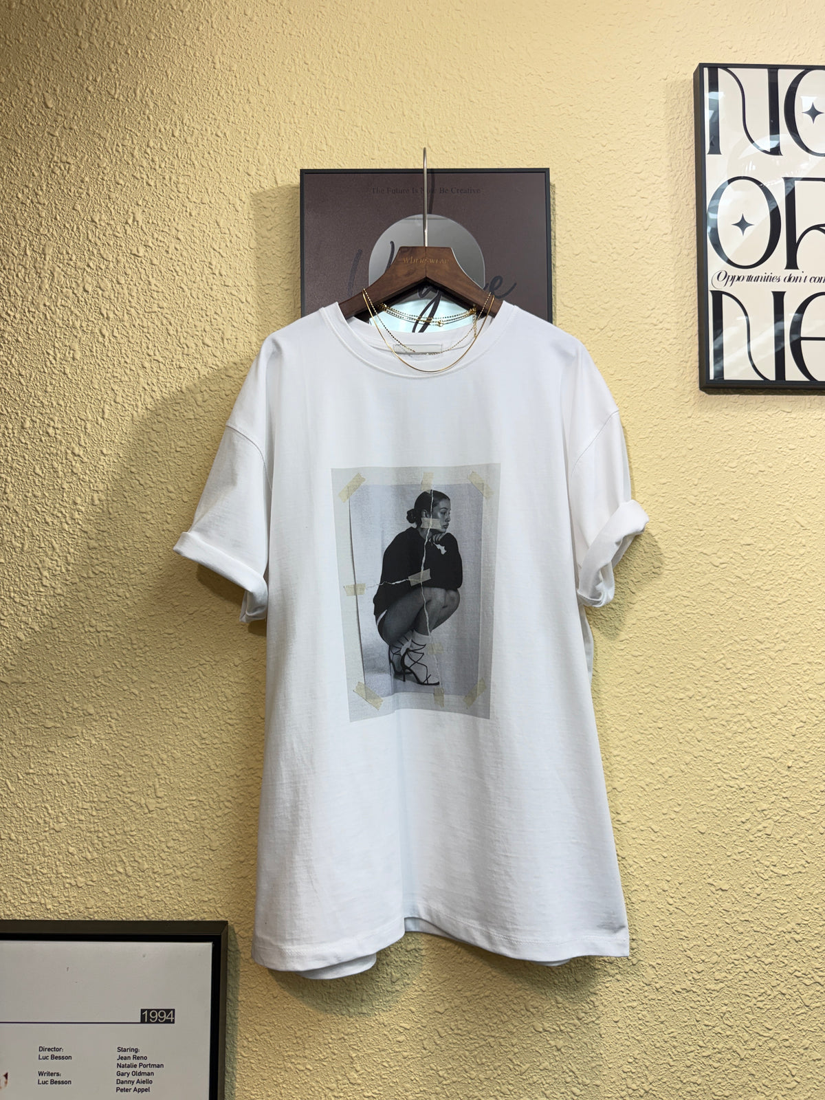 Lady printed loose tee #01003