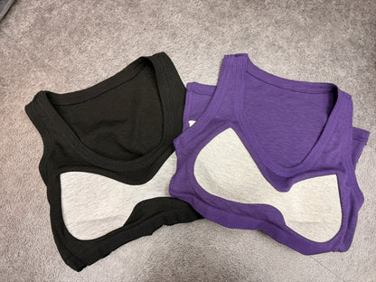 👍🏻Rib cotton tank bra top #01049