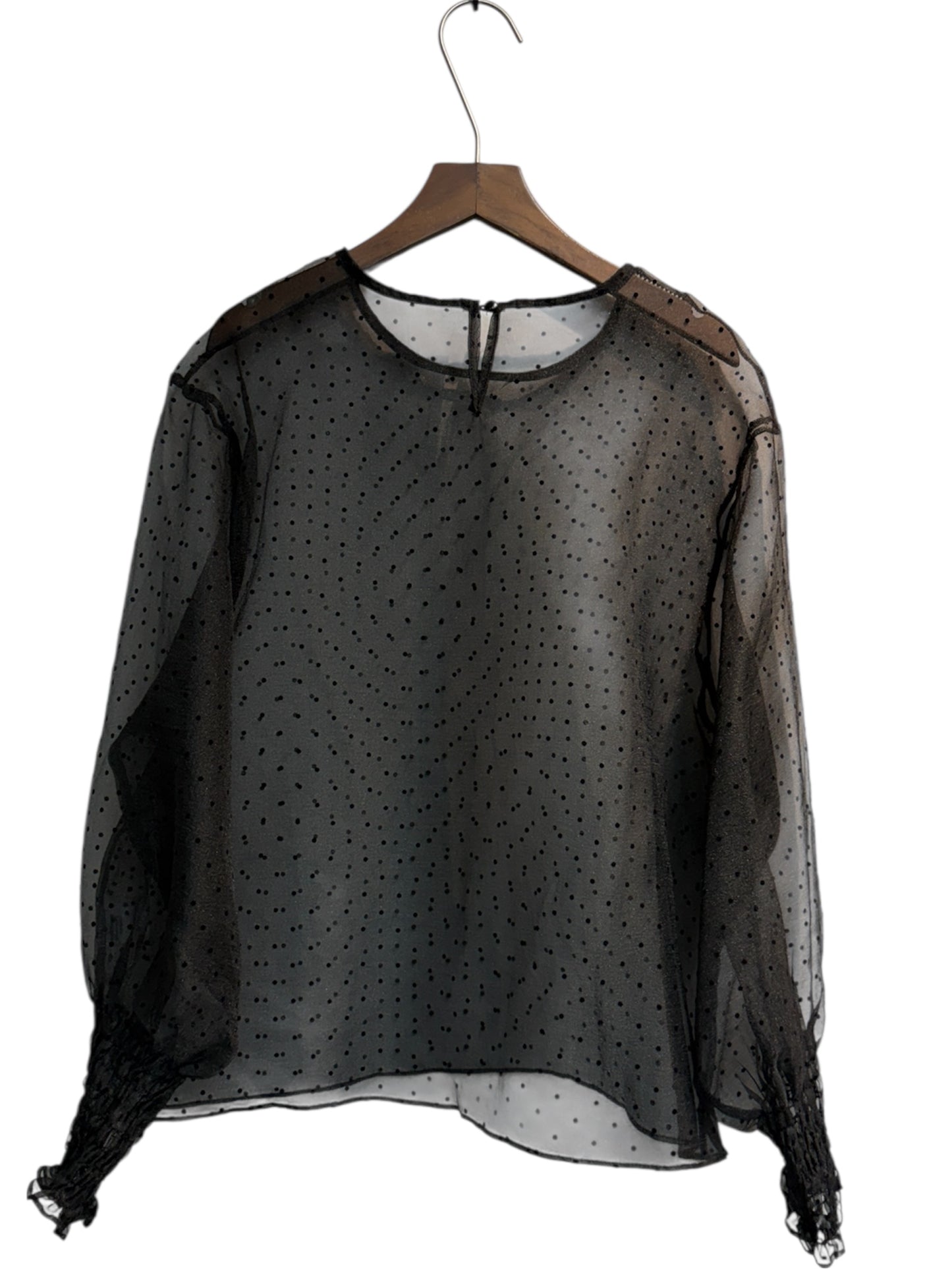 (-50%)dot organza top