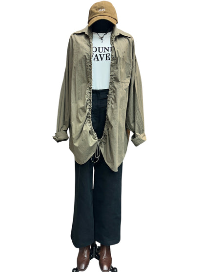 Rope front long shirt