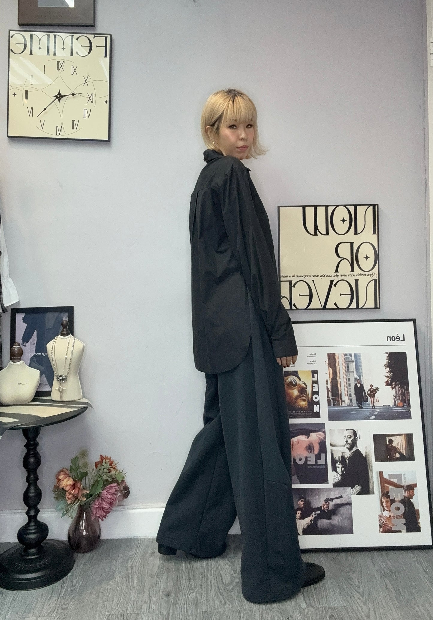 Two pocket midi length shirt