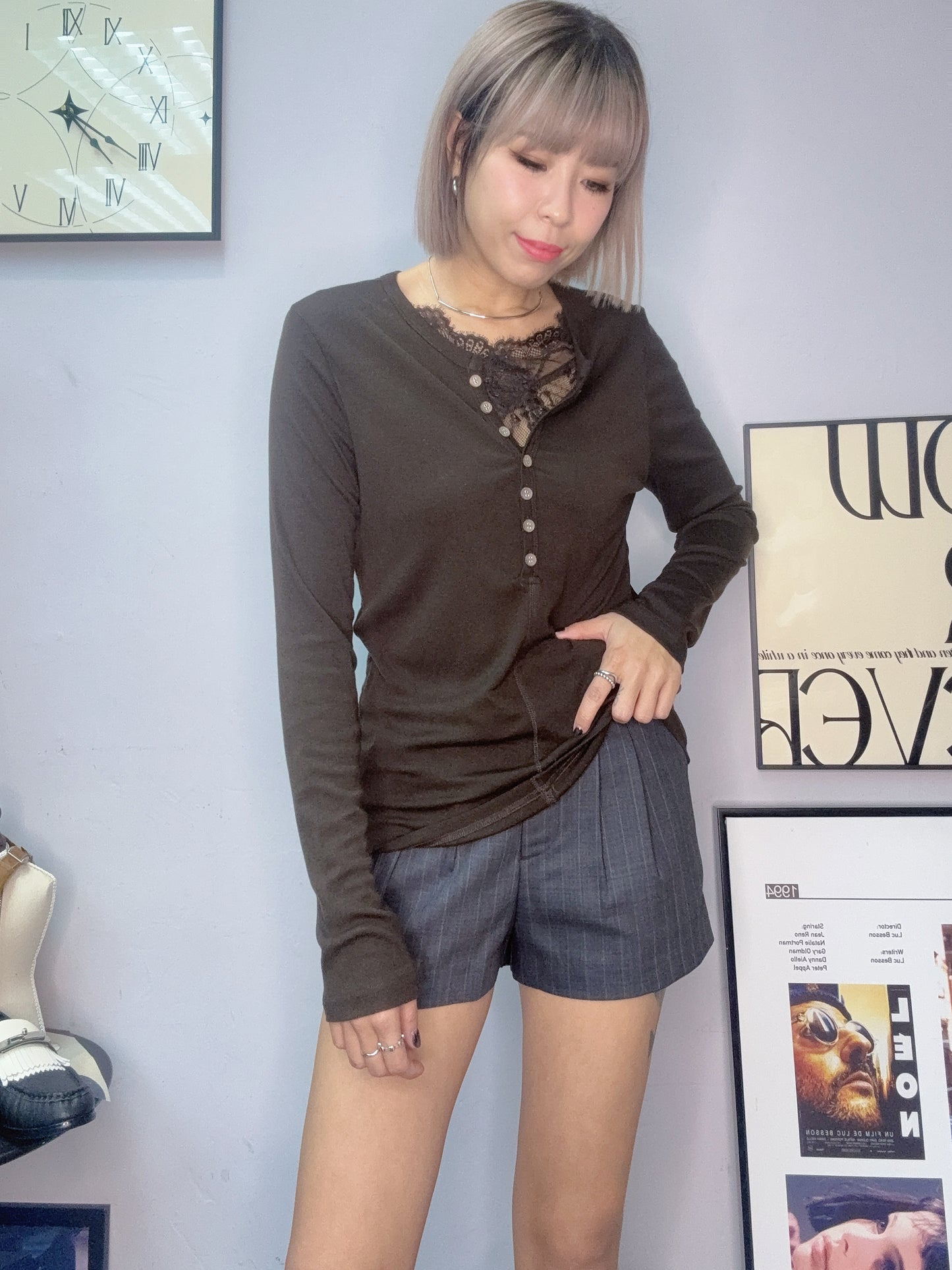 2 in 1 lace top #00255