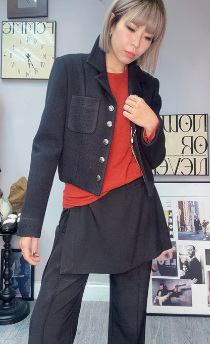 (-30% off)silver button tweed short jacket #00029