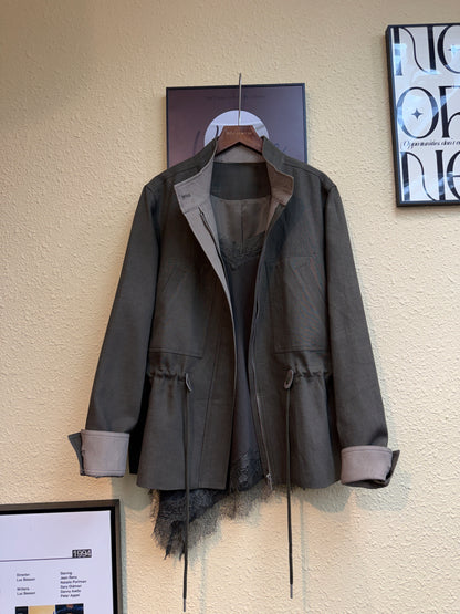 Stand collar coat #00950
