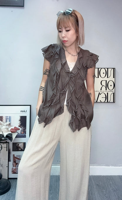 Front ruffles blouse #00771