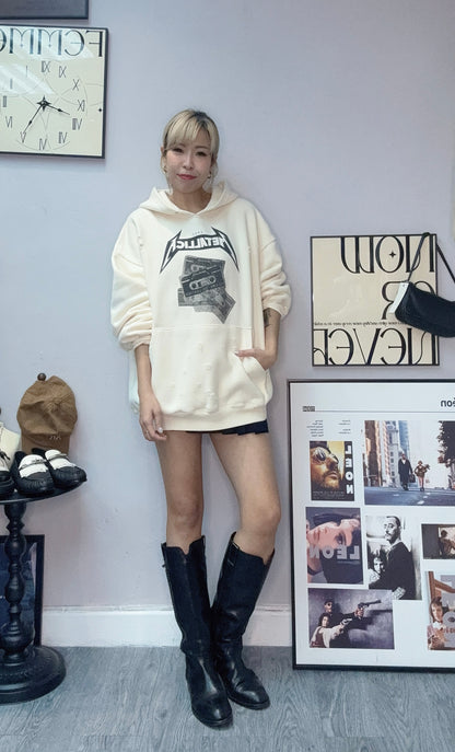 (-30% off) Cassette printed with hat sweater #00223 (last 1)