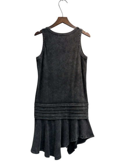 Washing rib long tank top #00502