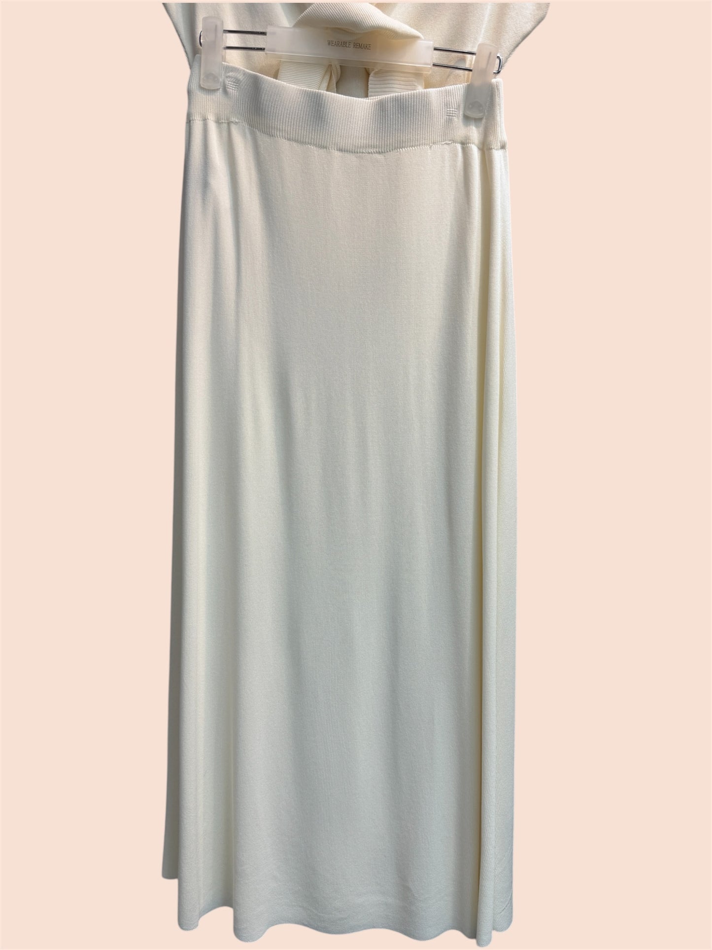 (🏷️-30%）Cowl neck knit top X skirt set #00450