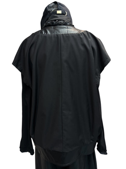 Two tone leather vest jacket