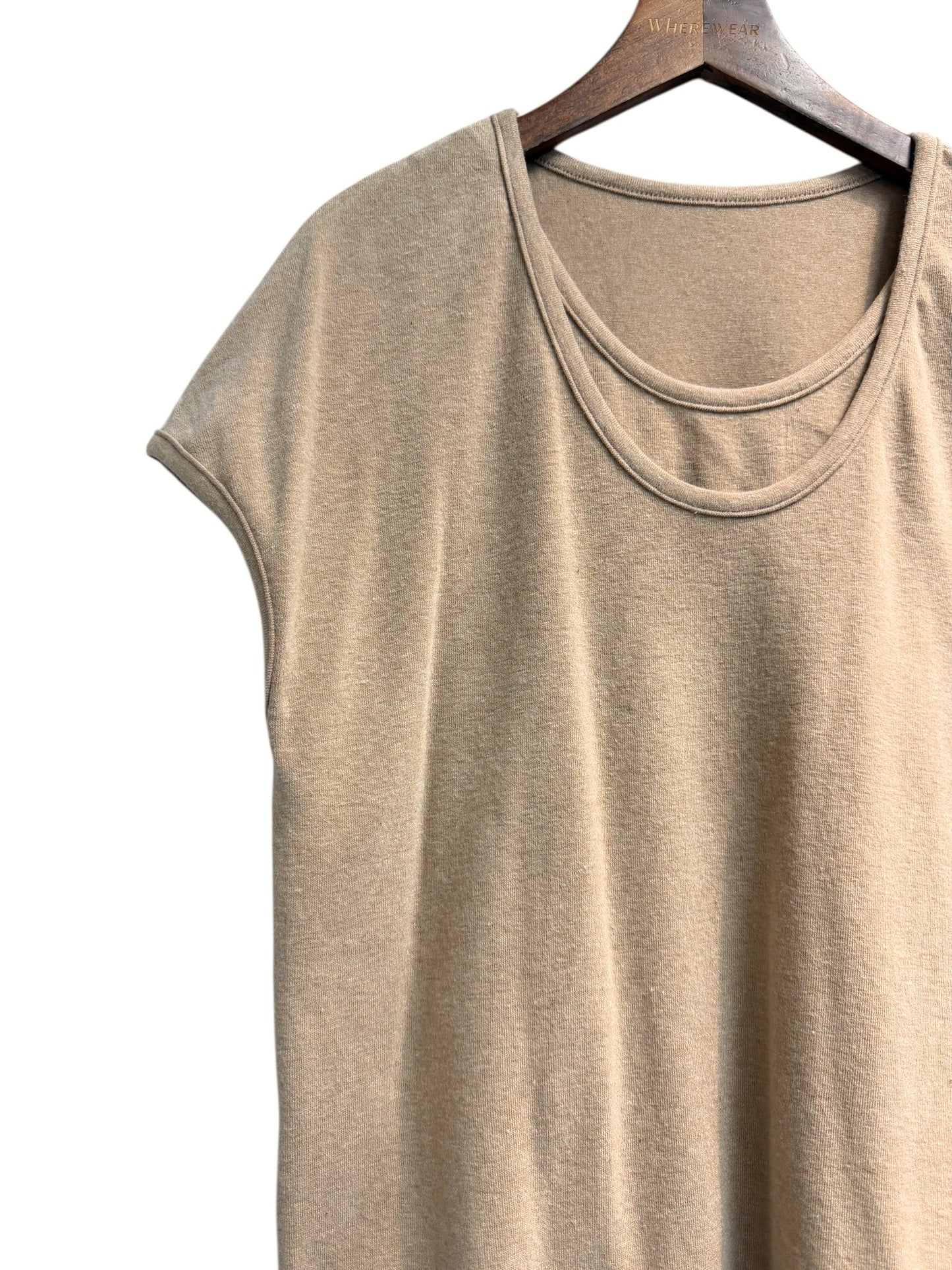 Fake two piece short sleeves tee #00126