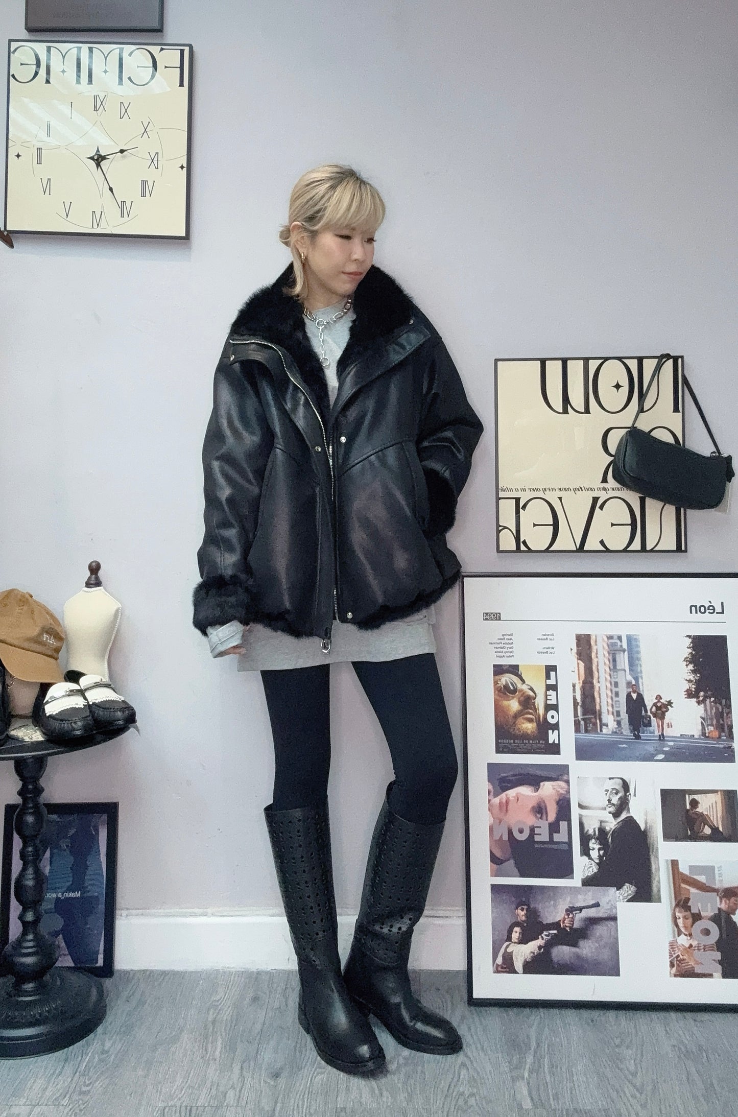 (-30% off)Two side suede fluffy jacket #00220