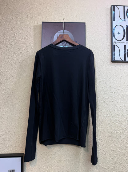 Double v neck front buttons tee #01042