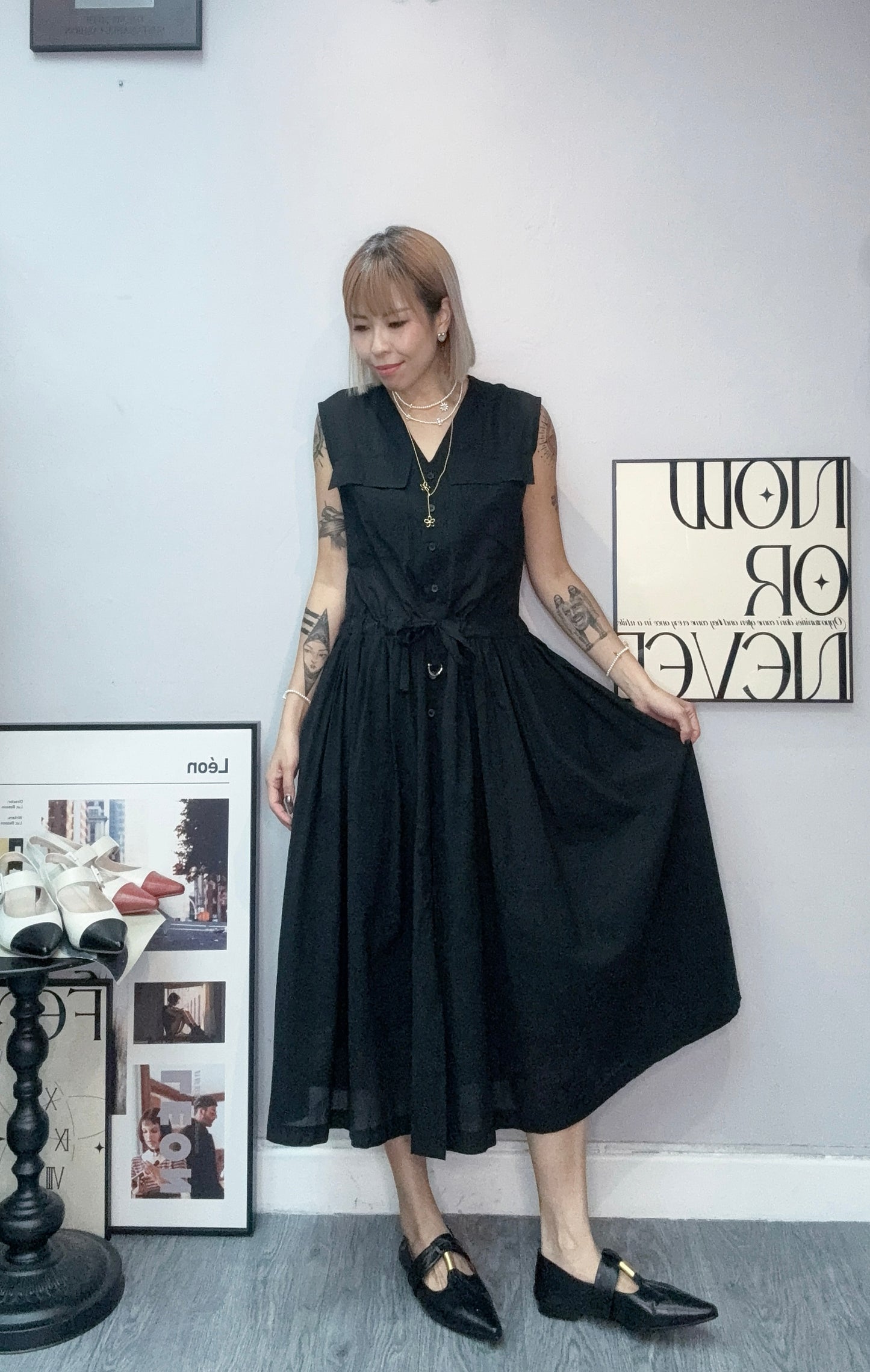 (-30%)Front pockets tank one piece #00783