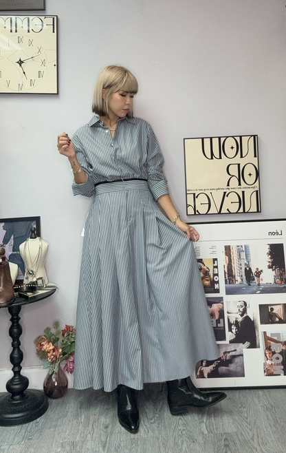 Striped shirt dress