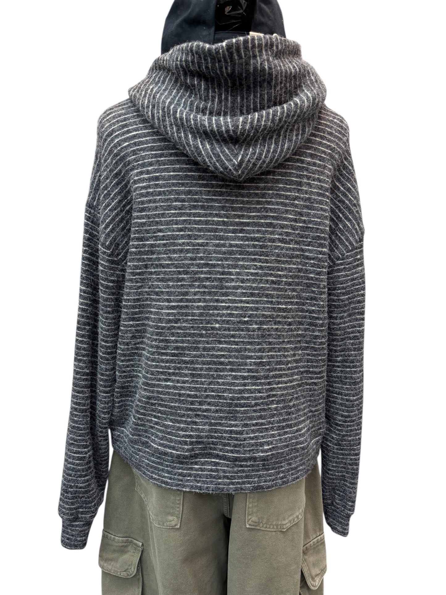 With hat wool hoodie