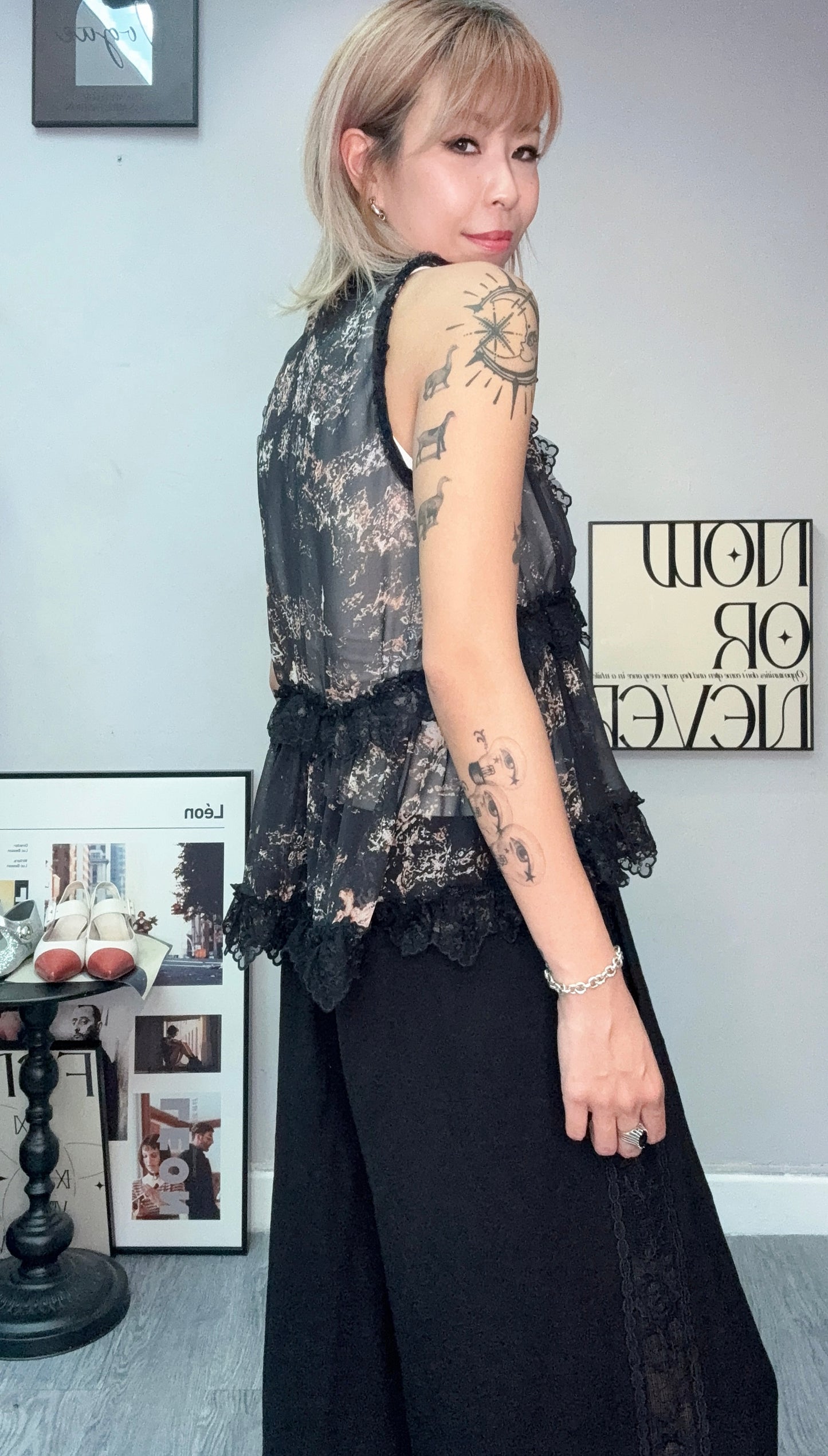 Paisley chiffon tank blouse #00767