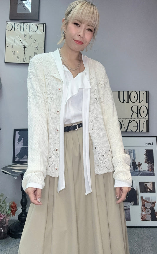 (-30% off)Red line bottom knit cardigan