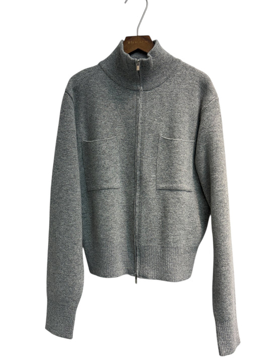 Cashmere X fine wool stand collar zip jacket #00128