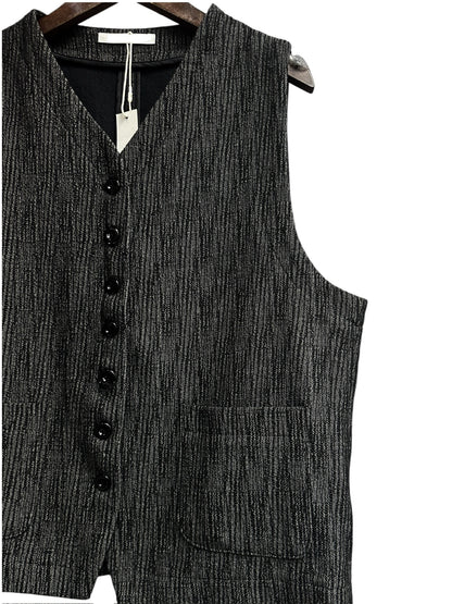 (-30% off)Weaving pattern vest blazer