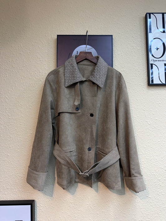 Shirt collar suede outer #00948