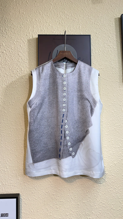 Silky printed sleeveless #00933