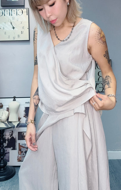 V neck tank top X pants set #00558