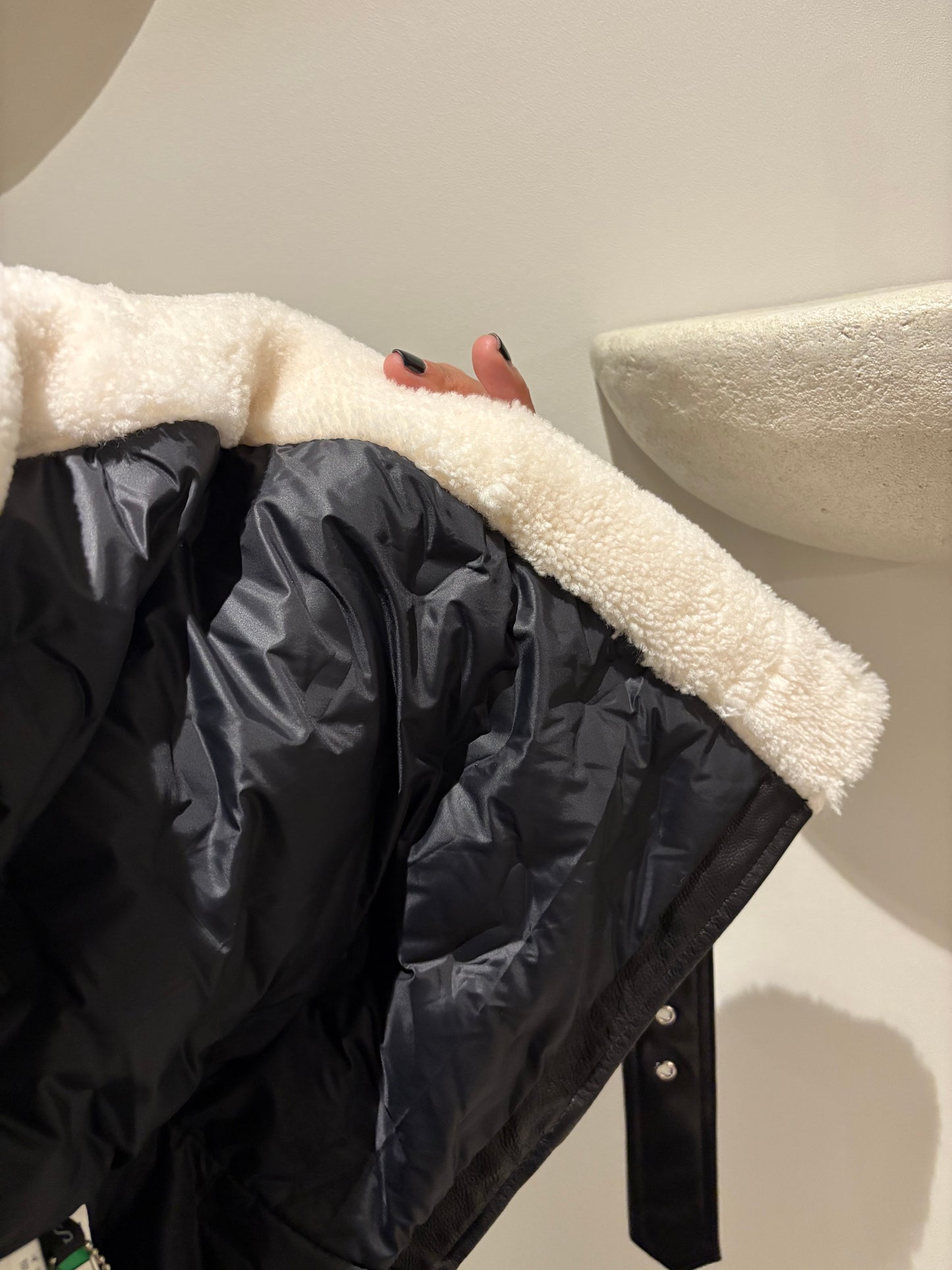 Down lambskin biker #00001