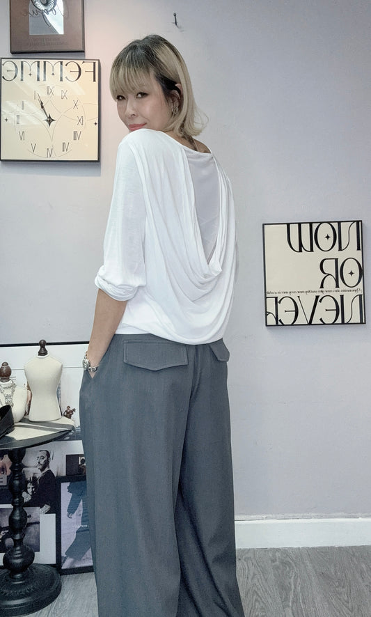 (🏷️-40%）Back mesh plain tee #00409