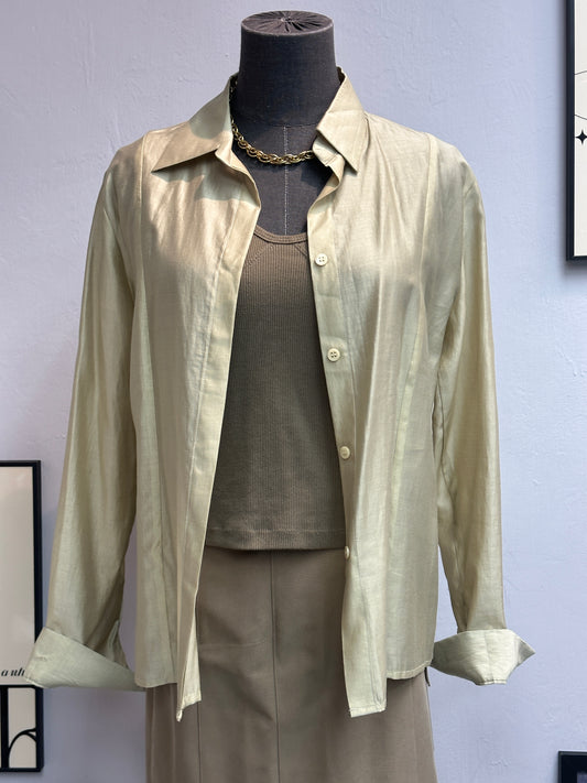 （-30% Off)Fake Silk Shirt